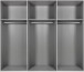 Schwebetürenschrank >MONACO< (BxH: 270x210 cm) WEISS/GRAU