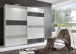 Schwebetürenschrank >MONACO< (BxH: 225x210 cm) WEISS/GRAU