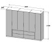 Kleiderschrank >LUANO< (BxHxT: 269,7x210,5x60 cm) in weiß
