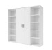 Aktenregal >Clermont< (BxHxT: 52,5x186x35 cm) in weiß - 52,5x186x35cm (BxHxT)