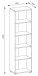 Aktenregal >Clermont< (BxHxT: 52,5x186x35 cm) in Sonoma/Eiche