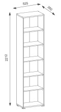 Aktenregal >Clermont< (BxHxT: 52,5x221,2x35 cm) in...