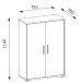 Aktenschrank >Clermont< (BxHxT: 79,1x114x35 cm) in Sonoma/Eiche