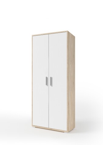 Aktenschrank >Clermont< (BxHxT: 79,1x186x35 cm) in Sonoma/Eiche mit Absatz weiß