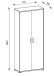 Aktenschrank >Clermont< (BxHxT: 79,1x186x35 cm) in Sonoma/Eiche mit Absatz weiß