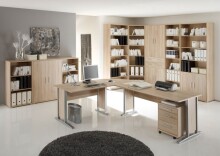 Rollcontainer >Clermont< (BxHxT: 40x56x40 cm) in Sonoma/Eiche - 40x56x40 (BxHxT)