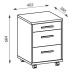 Rollcontainer >Clermont< (BxHxT: 40x56x40 cm) in Sonoma/Eiche - 40x56x40 (BxHxT)