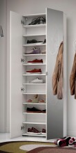 Schuhschrank >SPAZIO< (BxHxT: 73,4x200x18,6 cm) in weiß - 73,4x200x18,6 (BxHxT)