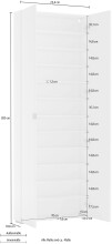 Schuhschrank >SPAZIO< (BxHxT: 73,4x200x18,6 cm) in weiß - 73,4x200x18,6 (BxHxT)