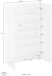 Schuhschrank >SPAZIO< (BxHxT: 73,4x115x18,6 cm) in weiß - 73,4x115x18,6 (BxHxT)