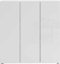 Schuhschrank >SPAZIO< (BxHxT: 110,2x115x18,6 cm) in weiß aus Holzwerkstoff