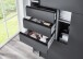 Schwebetürenschrank >BARCELONA< (BxH: 270x208 cm) in GRPAHIT + GLAS SCHWARZ