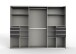Schwebetürenschrank >BARCELONA< (BxH: 270x208 cm) in GRPAHIT + GLAS SCHWARZ