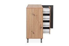 Kommode >Medan< (BxHxT: 118x85x45 cm) in Artisan Oak / Anthrazit