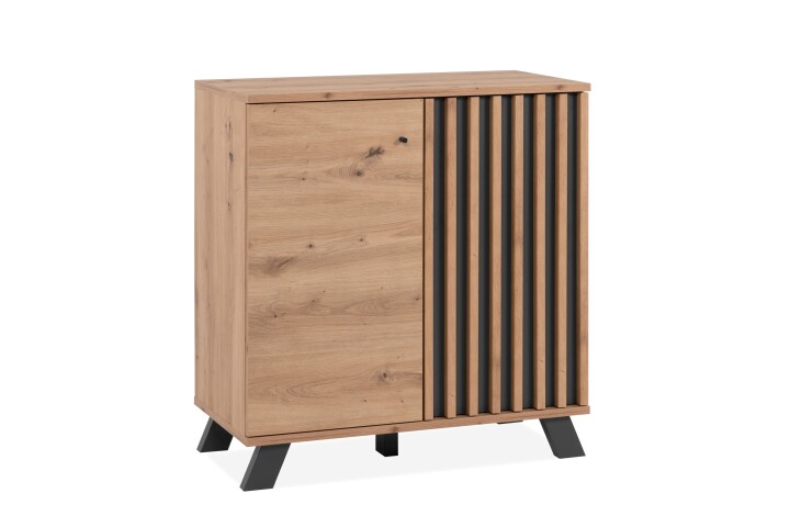 Kommode >Medan< (BxHxT: 80x85x40 cm) in Artisan Oak / Anthrazit
