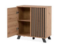 Kommode >Medan< (BxHxT: 80x85x40 cm) in Artisan Oak / Anthrazit