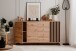 Sideboard >Medan< (BxHxT: 160x85x40 cm) in Artisan Oak / Anthrazit