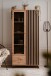Standvitrine >Medan< (BxHxT: 92x198x40 cm) in Artisan Oak / Anthrazit