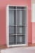 Kleiderschrank >CINDY2< (BxHxT: 95x199x58 cm) in WEISS + ABSETZUNGEN ROSE