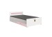 Bettschubkasten >CINDY2< (BxHxT: 100x17x59 cm) in WEISS + ABSETZUNGEN ROSE
