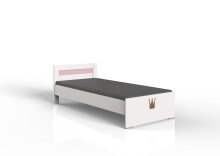 Bett >CINDY2< (BxHxT: 96x72x204 cm) in WEISS +...