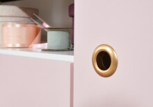 Multifunktionsliege >CINDY2< (BxHxT: 204x74x95 cm) in WEISS + ABSETZUNGEN ROSE