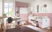 Multifunktionsliege >CINDY2< (BxHxT: 204x74x95 cm) in WEISS + ABSETZUNGEN ROSE