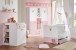 Wandboard >CINDY2< (BxHxT: 78x9x24 cm) in WEISS + ABSETZUNGEN ROSE