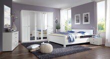 Bett-Set >CHALET< (BxHxT: 273x85x210 cm) in WEISS - 273x85x210cm (BxHxT)