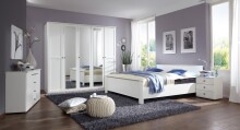 Kleiderschrank >CHALET< (BxHxT: 225x210x58 cm) in WEISS - 225x210x58cm (BxHxT)