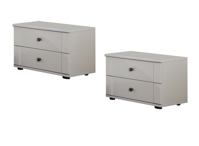 Nachtkommode >CHALET< (BxHxT: 104x40x38 cm) in WEISS - 104x40x38cm (BxHxT)