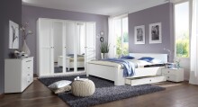 Nachtkommode >CHALET< (BxHxT: 104x40x38 cm) in WEISS - 104x40x38cm (BxHxT)