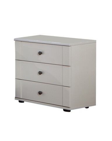 Nachtschrank >CHALET< (BxHxT: 52x58x38 cm) in WEISS - 52x58x38cm (BxHxT)