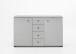 Kombikommode >CHALET< (BxHxT: 130x83x41 cm) in WEISS - 130x83x41cm (BxHxT)
