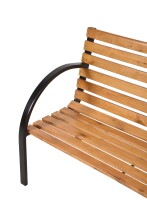 Gartenbank >Bellevue< (BxHxT: 122x80x60 cm) in schwarz/natur - 122x80x60 (BxHxT)