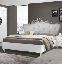 Schlafzimmer-Set >Salvina< (4-teilig) Weiss/Siebdruck