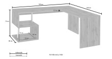 Eckschreibtisch >Esse Angolo< (BxHxT: 180x75x60 cm) in weiß - 180x75x60 (BxHxT)