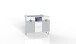 Wickelkommode >ROCKY< (BxHxT: 122x101x75 cm) in WEISS + LIGHT GREY