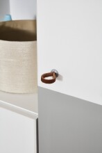 Drehtürenschrank >ROCKY< (BxHxT: 125x202x55 cm) in WEISS + LIGHT GREY