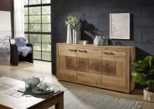 Sideboard >WZ-0315< (BxHxT: 171x85,5x40 cm) in natur geölt - 171x85,5x40 (BxHxT)