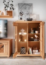 Highboard >WZ-0315< (BxHxT: 103x135x40 cm) in natur geölt - 103x135x40 (BxHxT)