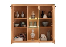 Highboard >WZ-0315< (BxHxT: 150x135x40 cm) in braun...