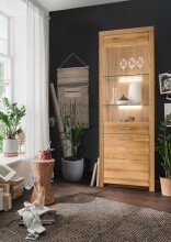Vitrine >WZ-0169< (BxHxT: 40x204,1x65 cm) in natur...