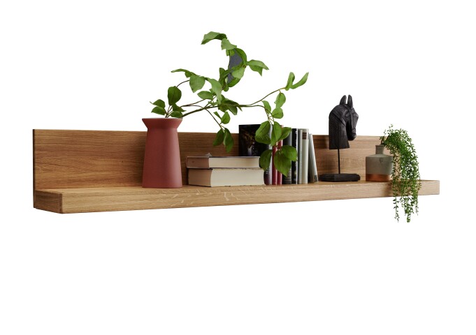 Wandboard >WZ-0169< (BxHxT: 117,7x25x24 cm) in natur geölt - 117,7x25x24 (BxHxT)