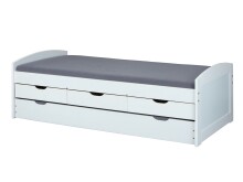 Funktionsbett >Ulli< (B/H/T 205 x 63 x 98 cm) in Weiss - 205x63x98 (BxHxT)