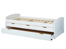 Funktionsbett >Ulli< (B/H/T 205 x 63 x 98 cm) in Weiss - 205x63x98 (BxHxT)