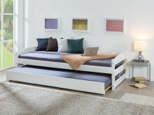 Funktionsbett >Vindas< (BxHxT: 209x62x97 cm) in Weiss - 209x62x97 (BxHxT)