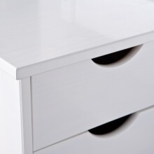 Funktionsbett >TILL< in Weiss aus Massivholz - 209x47,5x96cm (BxHxT)