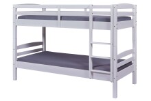 Etagenbett >ANNIKA< (BxHxT: 212x146,5x98,5 cm) in Weiss - 212x146,5x98,5 (BxHxT)