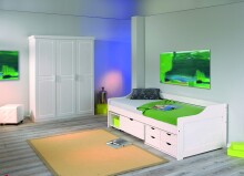 Kleiderschrank >Magnus< (BxHxT 140 x 190 x 55 cm) in Weiss - 140x190x55 (BxHxT)